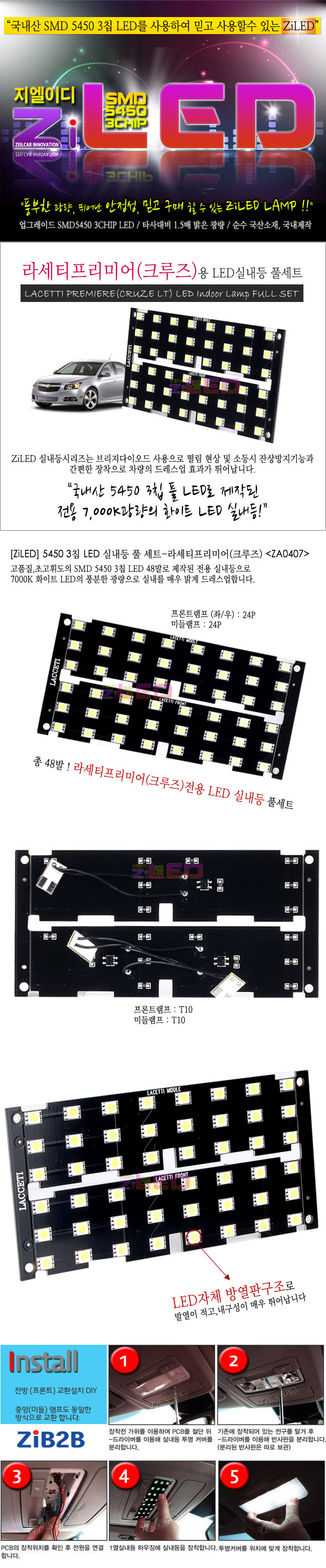 [ZiLED] LED�ǳ��� SMD 5450 3Ĩ Ǯ��Ʈ _ ��Ƽ�����̾� [ZA0407]